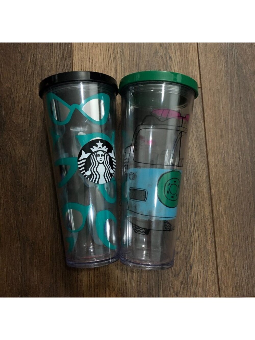 Starbucks Double Walled 24 oz / 710 mL Tumbler BPA Free LOT OF 2 READ DESCRIPT.